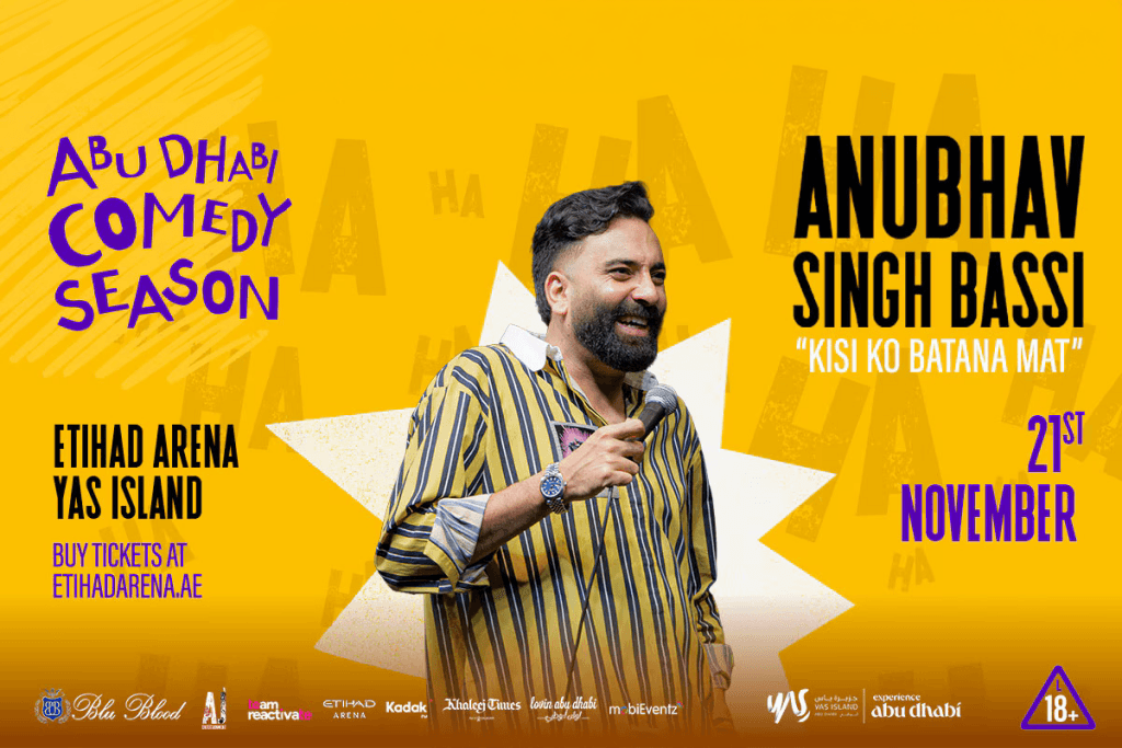 Etihad Arena - Anubhav Singh Bassi Live — 2 Tickets (Pkg 2)