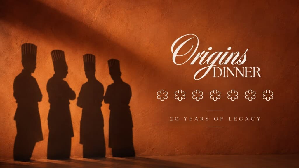 Origins Dinner: Celebrating a 20-Year Legacy + Stay — 2 Tickets (Pkg 3)