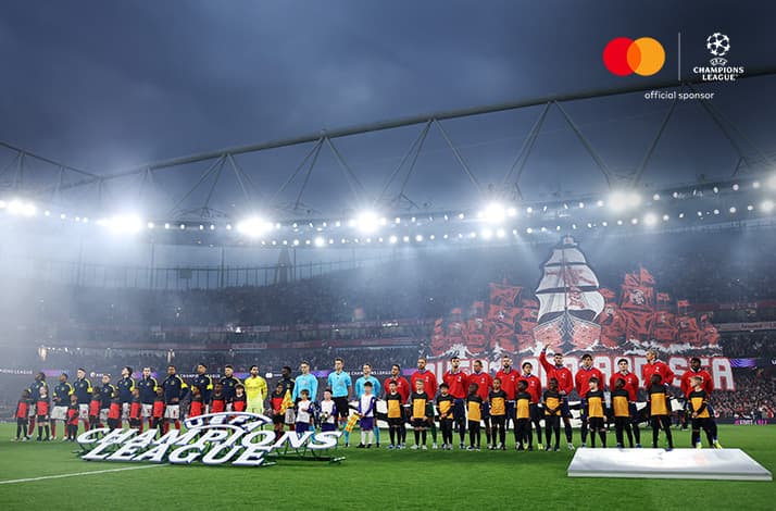 Watch your child walk onto the UEFA Champions League pitch