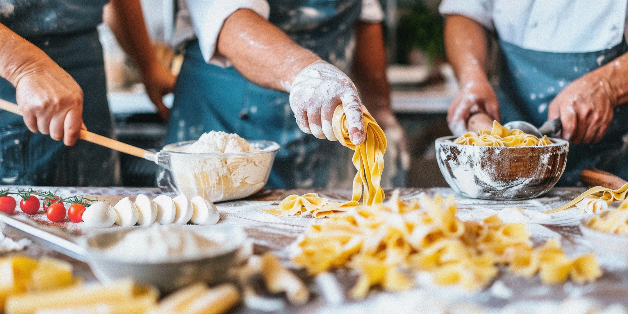 Hand-shape fresh tagliatelle in a chef-led class at Eataly Flatiron