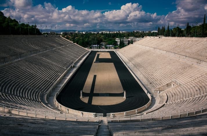 Thrill to a training session in Panathenaic Stadium