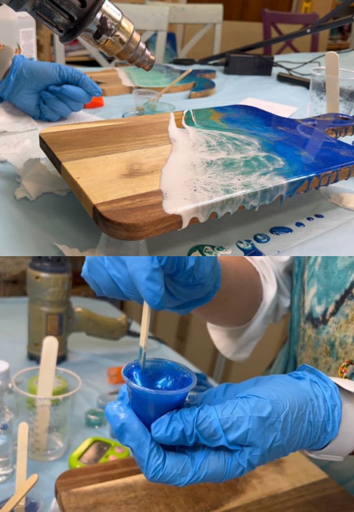 Epoxy Resin Ocean Cheeseboard Workshop