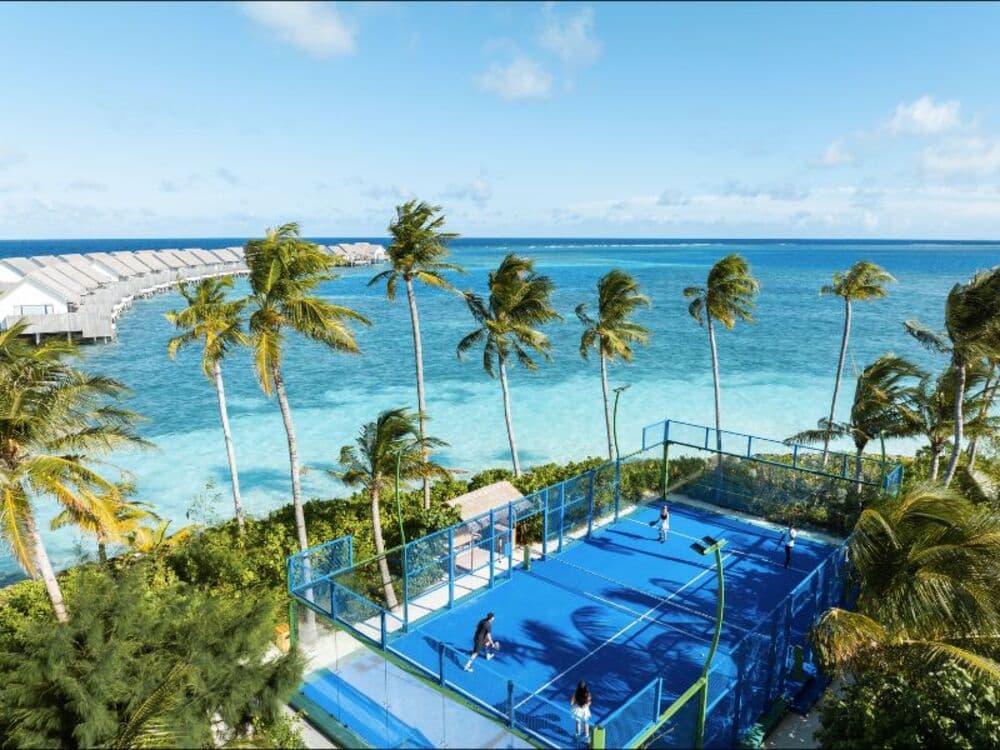 Beachside Padel at Hilton Maldives Amingiri