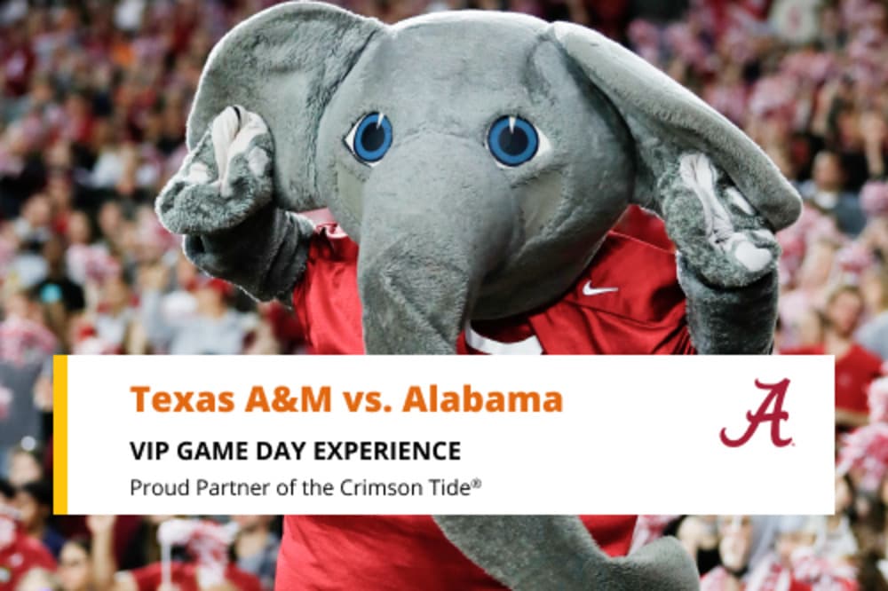 Texas A&M vs. Alabama | October 24, 2026 (with hotel stay)